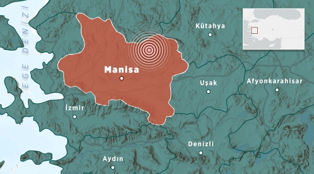 Manisa’da 4 büyüklüğünde deprem