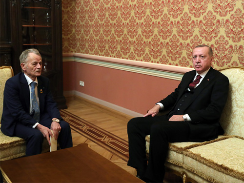 Erdoğan, Kırım Tatarlarının lideri  Kırımoğlu’nu kabul etti