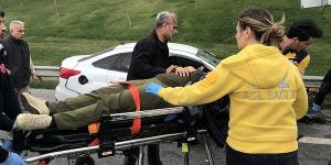 TEM Otoyolunun Levent mevkisinde kaza