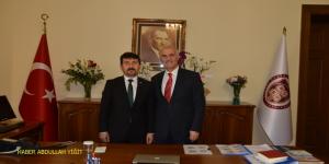 Dr. Ahmet Cünedioğlu `ndan ASBÜ Rektörü Arıcan `a Ziyaret