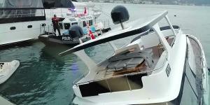 İstanbul Beşiktaş’ta lüks tekne battı