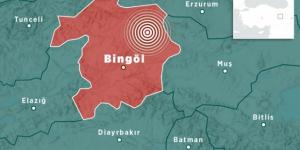Karlıova ilçesinde  4,3 büyüklüğünde  deprem