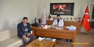 Hüseyin Kıran `dan  Birecik Devlet Hastanesi Baş Hekimi Koçer `e ziyaret