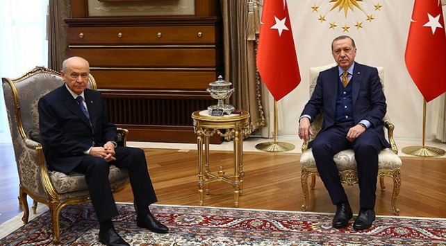Cumhurbaşkanı Erdoğan, MHP Genel Başkanı Bahçeli ile görüşecek.