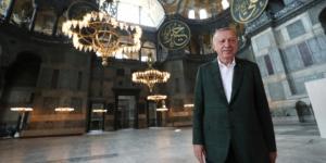 Cumhurbaşkanı Erdoğan ve Bahçeli Ayasofya Camii’nde