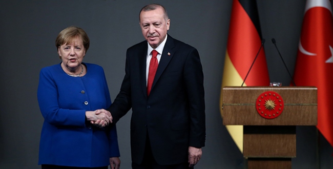 Cumhurbaşkanı Erdoğan, Merkel’le görüştü