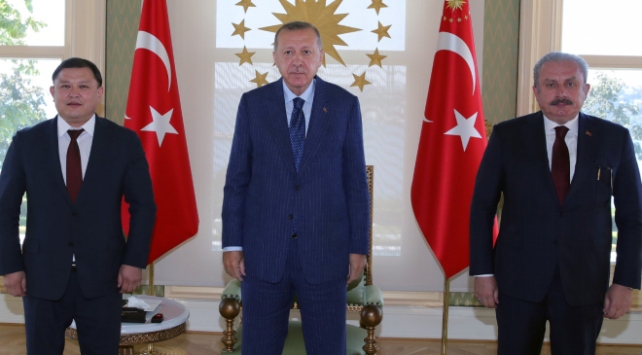 Erdoğan, Kırgızistan Meclis Başkanı Cumabekov’u kabul etti