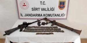 Siirt’te PKK’lı teröristlere ait silah ve mühimmat ele geçirildi