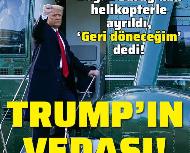 Trump’tan veda konuşması: Bir şekilde geri döneceğim