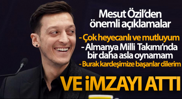 Özil Fenerbahçe’ye imza attı