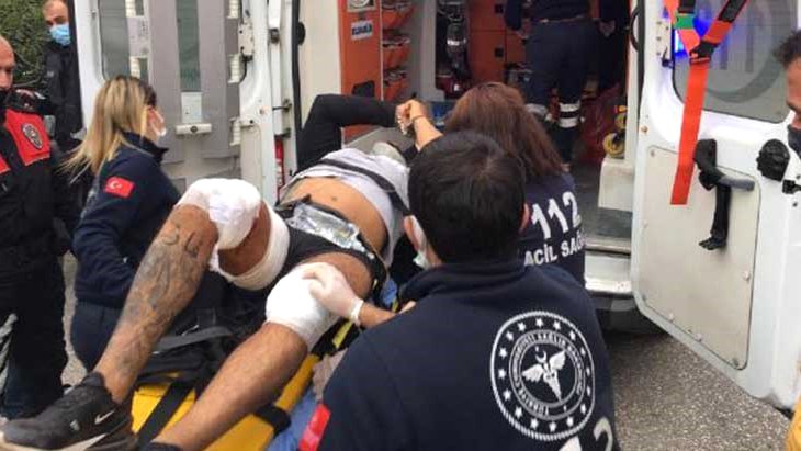 Fırsattan istifade edip polisten kaçan elleri kelepçeli şüpheli, vurularak yakalandı