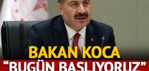 Bakan Koca “Bugün başlıyoruz” diyerek duyurdu