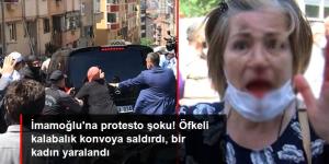 İmamoğlu’nu protesto eden grup makam aracına saldırdı: Bir kadın yaralandı