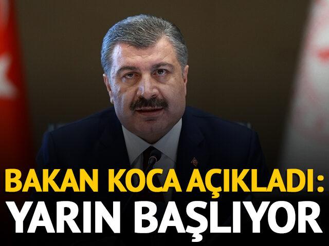 Koca’dan aşı açıklaması: Yarın başlıyor