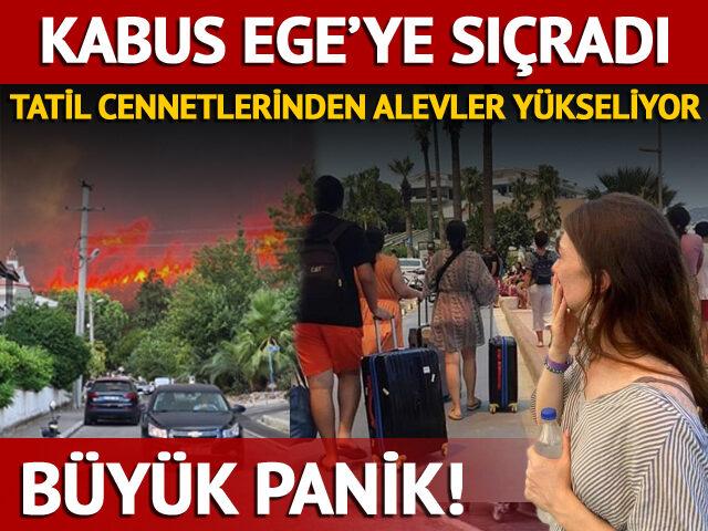 Marmaris, Bodrum ve Milas’da alevler yükseliyor