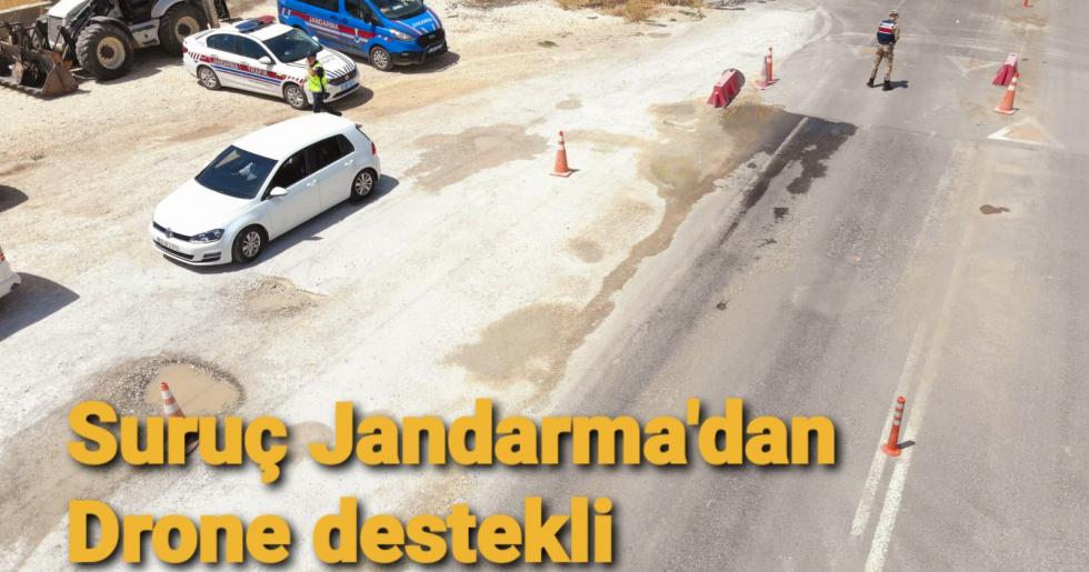 Suruç Jandarma’dan drone destekli denetim