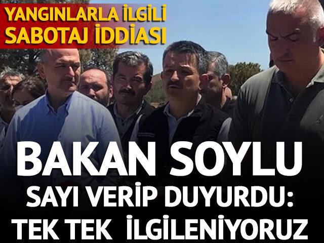 sabotaj iddiası! Bakan Soylu sayı verip duyurdu