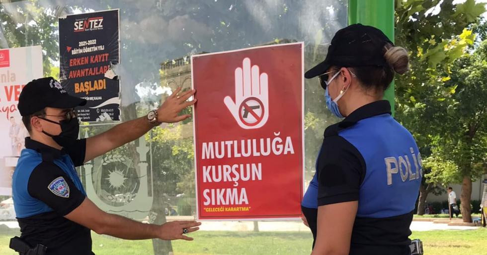 Urfa’da Kutlamalarda Silahla Havaya Ateş Açılmaması İçin Afişler Asıldı