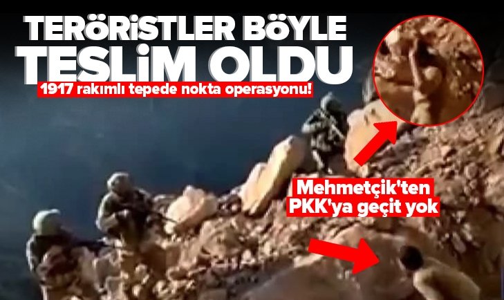 Mağarada saklanan 4 PKK’lı teslim oldu.