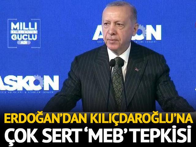 Cumhurbaşkanı Erdoğan’dan Kemal Kılıçdaroğlu’na ‘MEB’ tepkisi! “Siyasi eşkıyalıktır”