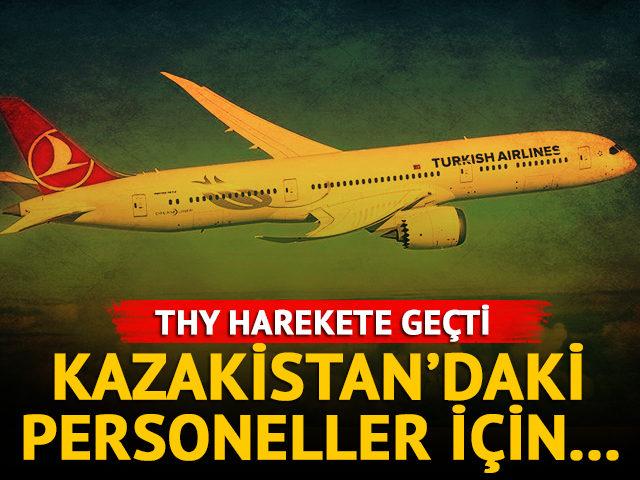 THY, Kazakistan’daki personeli için özel sefer düzenleyecek