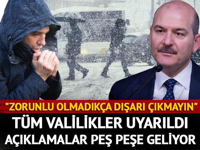 AFAD ve İçişleri’nden ‘soğuk ve yağışlı hava’ uyarısı: Zorunlu olmadıkça dışarı çıkmayın