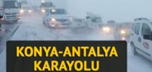 Kar ve tipi nedeniyle TIR kaydı, Konya-Antalya karayolu ulaşıma kapandı