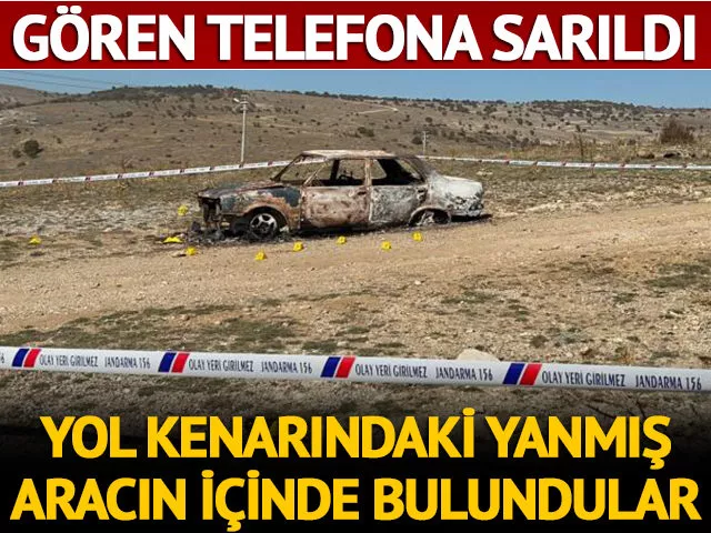 Silahla vurulup araçla birlikte yakılmış halde bulundular