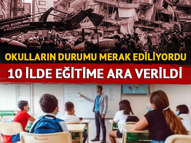 Fuat Oktay duyurdu! 10 ilde okullarda eğitime 1 hafta ara verildi