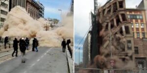 Beyoğlu’ndaki 5 katlı metruk bina çöktü! Risk nedeniyle önlem alınmıştı,