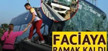 34 turistin bulunduğu otobüs faciaya ramak kala durdu: